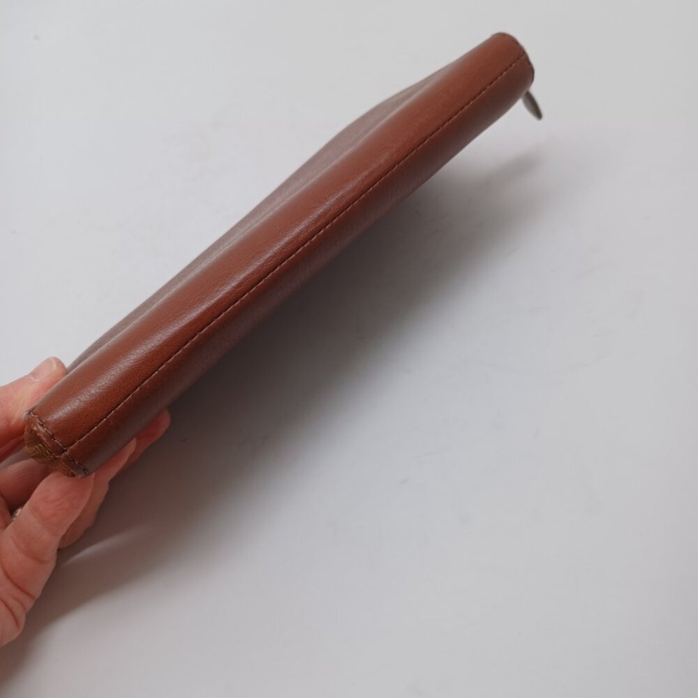 Fossil Wallet Brown Leather Zip Around - image 8